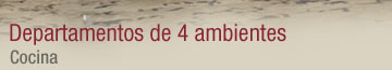 Departamentos de cuatro ambientes - Cocina